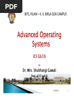 Advanced Operating Advanced Operating Advanced Operating Advanced Operating Systems Systems Systems Systems