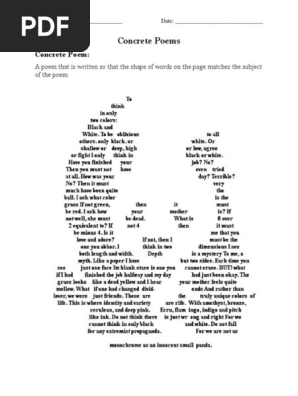 Concrete Poem Assignment