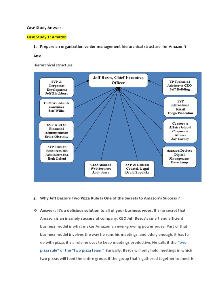 Case Study Answer PDF Johnson & Johnson Organizational Structure