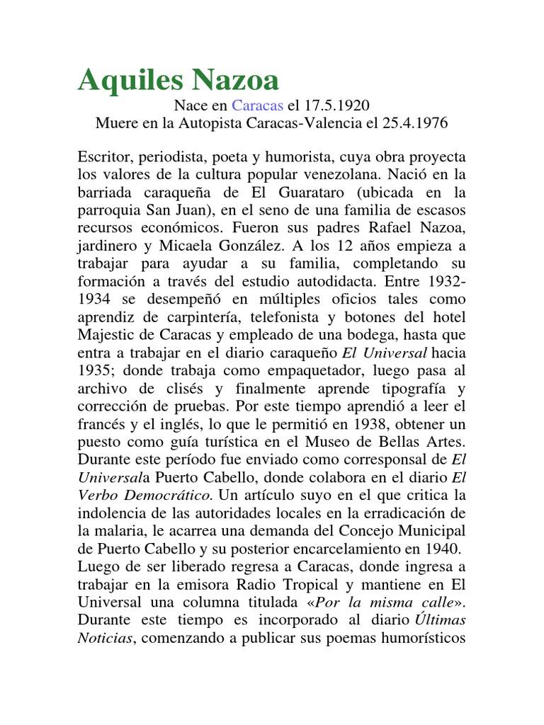 Aquiles Nazoa PDF