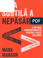 Mark Manson - Arta Subtila A Nepasarii PDF
