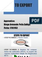 Steps To Export: Apprentice: Diego Armando Peña Zuñiga Ficha: 1792952