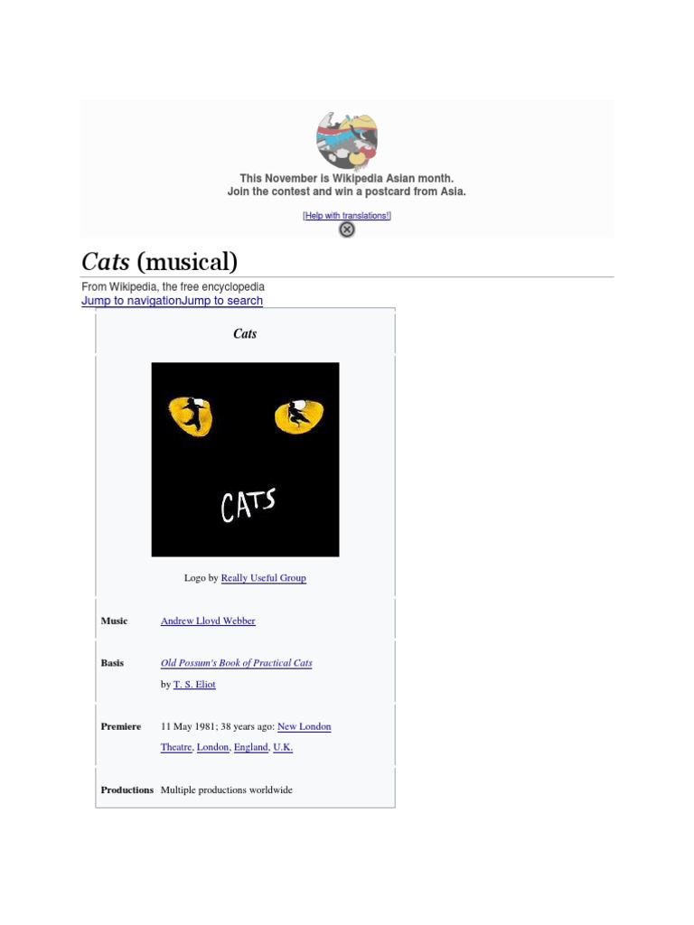 Cats (musical) - Wikipedia