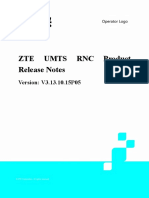ZTE UMTS RNC Product Release Notes (V3.13.10.15P04-V3.13.10.15P05)