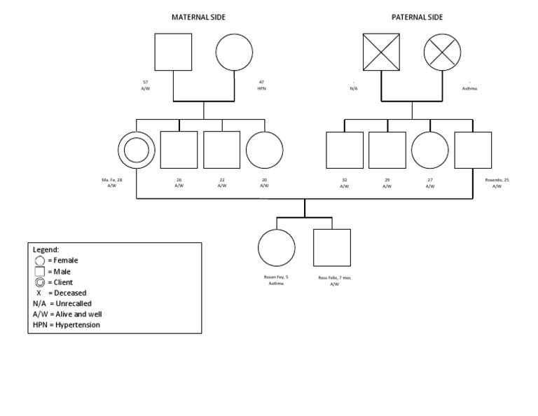Maternal Side Paternal Side: 57 A/W 47 HPN - N/A - Asthma | PDF