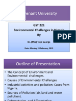 GST 221 ENVIRONMENTAL CHALLENGES - PPT 2019