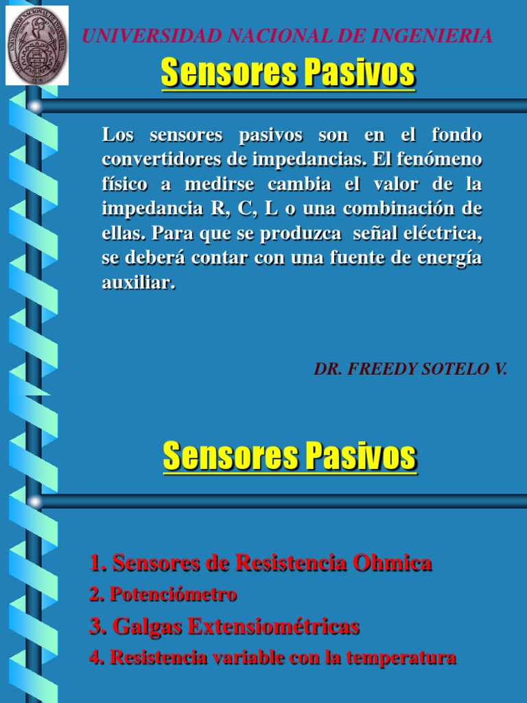 Sensores Activos y Pasivos: Definición y Ejemplos | PDF | Resistencia ...