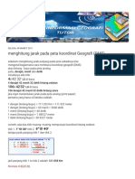 DATA SPASIAL GIS - Menghitung Jarak Pada Peta Koordinat Geografi (DMS)