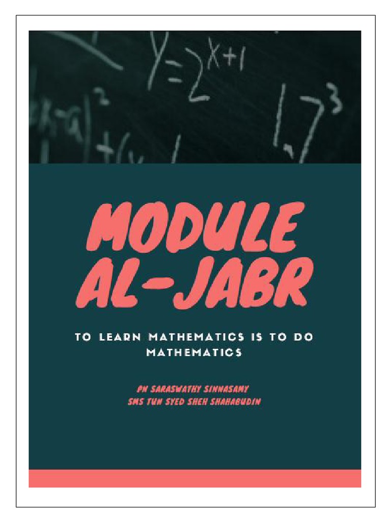 Modul Al Jabr | PDF | Equations | Mathematical Objects