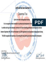 PD Development Certificate