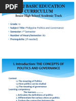 Philippine Politics and Governance