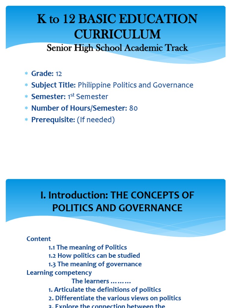 Philippine Politics and Governance Overview | PDF | Consensus Decision ...