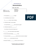 Demonstratives Worksheet PDF