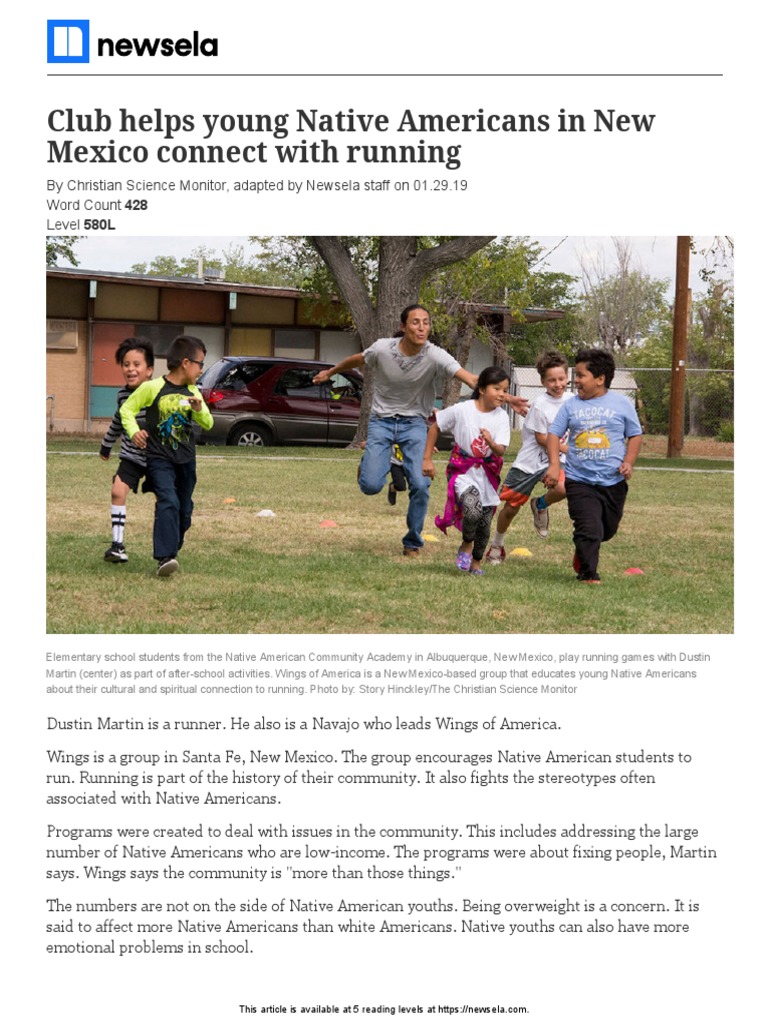 Native American Youth Running Club | PDF | Native Americans In The ...