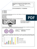 Prova Matemática 6 Ano