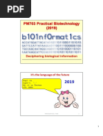 PM703 Practical Biotechnology (2019) PM703 Practical Biotechnology (2019)