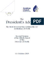 Perth 2019 Presidential Address to Synod