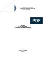 Ofad3 (Laboratory) Business Report Writing: Laguna State Polytechnic University