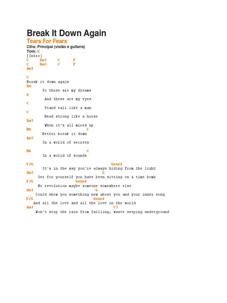 Break It Down Again Pdf