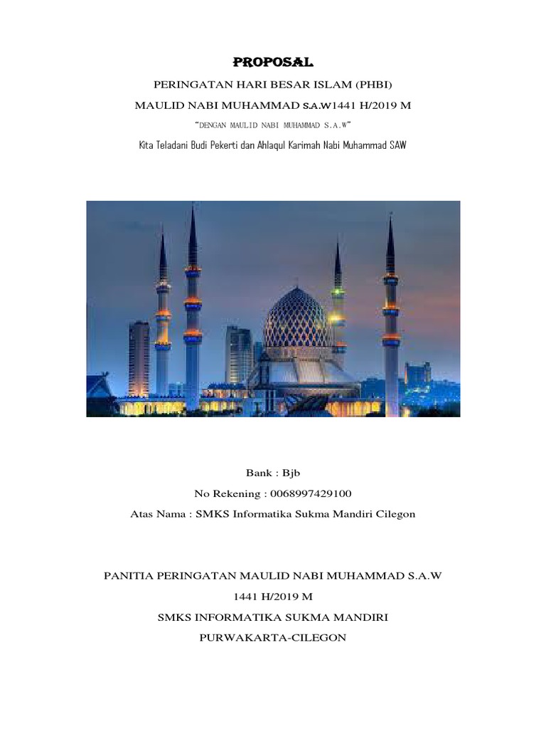 Contoh Proposal Maulid Nabi Pdf