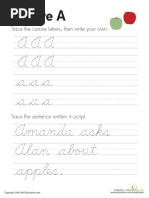 Cursive Handwriting Worksheets