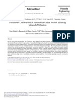 Sustainable Construction in Sultanate of Oman: Factors Effecting Materials Utilization