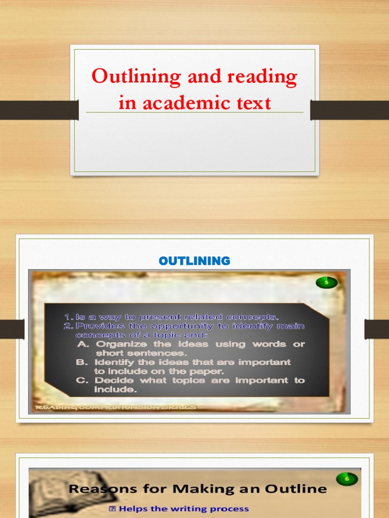 Outlining and Reading in Academic Text | PDF | Human Communication ...