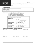 Test2 Review Solvingand Graphing Quadratics