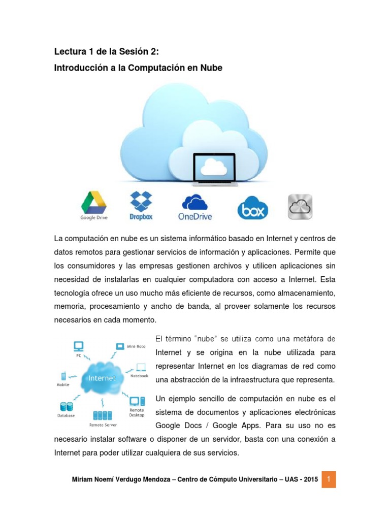 Introduccion - Computación en Nube | PDF | Computación en la nube ...