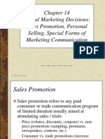 Global Marketing Decisions: Sales Promotion, Personal Selling, Special Forms of Marketing Communication