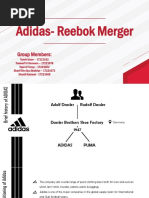 Adidas-Reebok Merger: Group Members