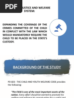 Juvenile Justice and Welfare System