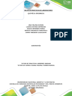 Formato de Informe de La Practica Quimica Organica