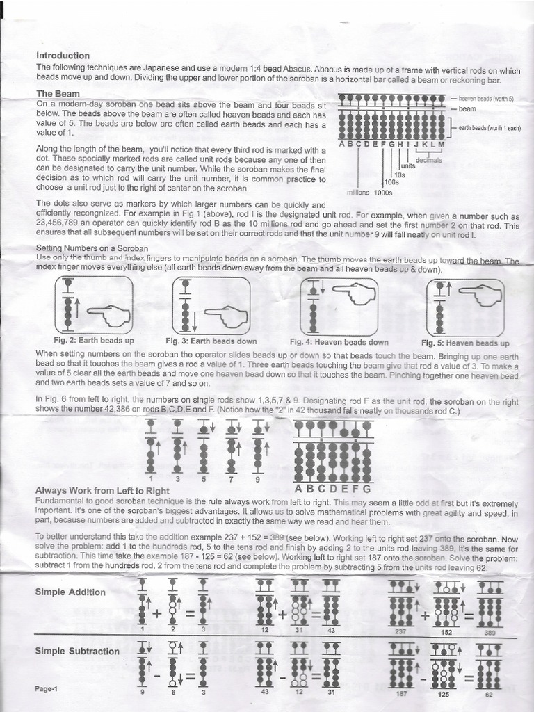Abacus Instructions PDF | PDF
