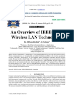An Overview of IEEE802.11 Wireless LAN Technologies: International Journal of Computer Science and Mobile Computing
