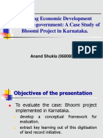 Fostering Economic Development Through E-Government: A Case Study of Bhoomi Project in Karnataka
