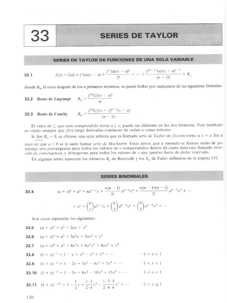 Formulas y Tablas de Matematica Aplicada Schaum PDF | PDF