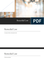 Remedial Law: Jurisdiction Civil Procedure Criminal Procedure Special Proceeding Evidence