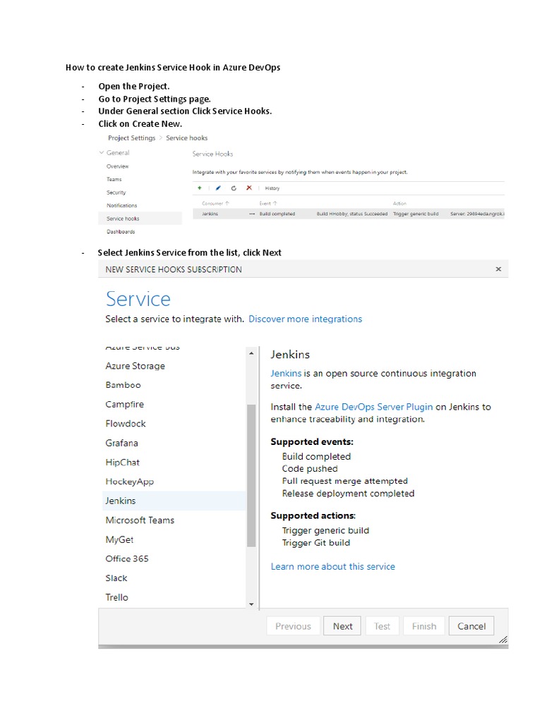 How To Create Jenkins Service Hook in Azure DevOps PDF