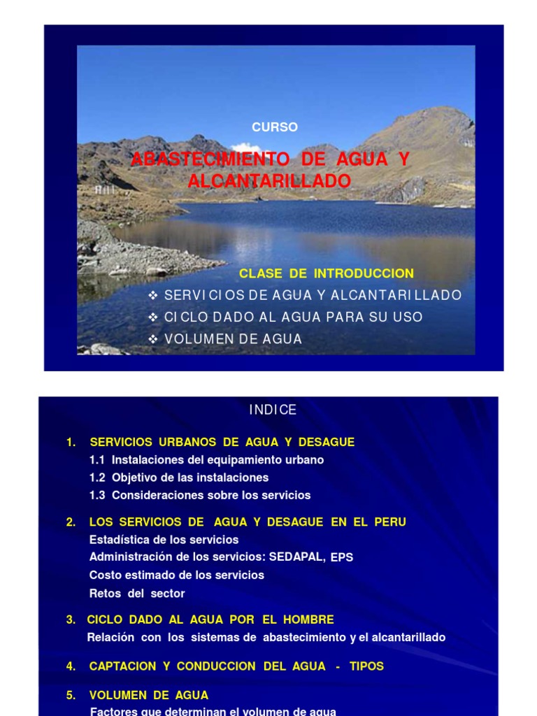 Abastecimiento de Agua y Alcantarillado | PDF | Red de abastecimiento ...