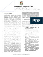 TPM Mantenimiento Productivo Total: 1. TPM en El Ecuador