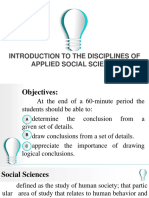 Introduction To The Disciplines of Applied Social Science