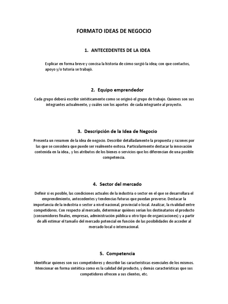 Guía Completa para Ideas de Negocio | PDF | Iniciativa empresarial ...