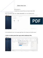 Zoho One CRM: 1-Click On Admin Panel Then Open Admin Dashboard Like