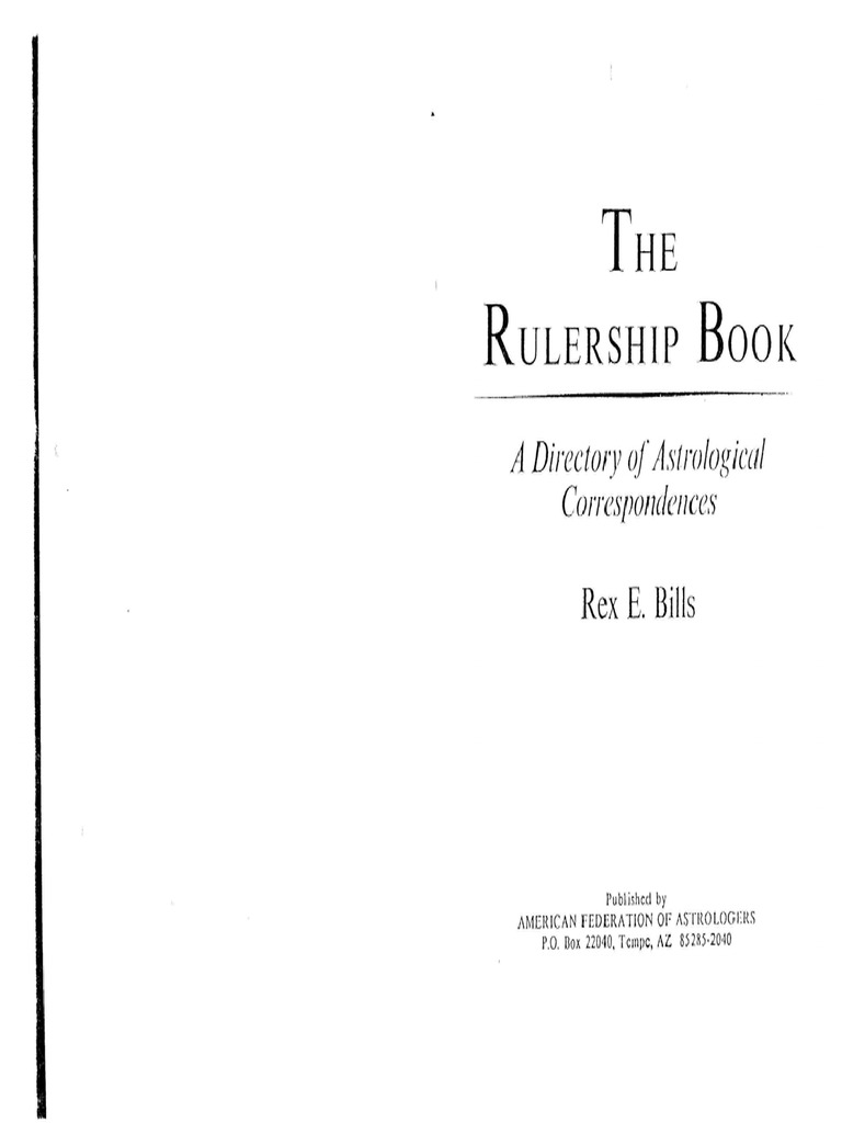 Rex Bill The Rulership Book PDF