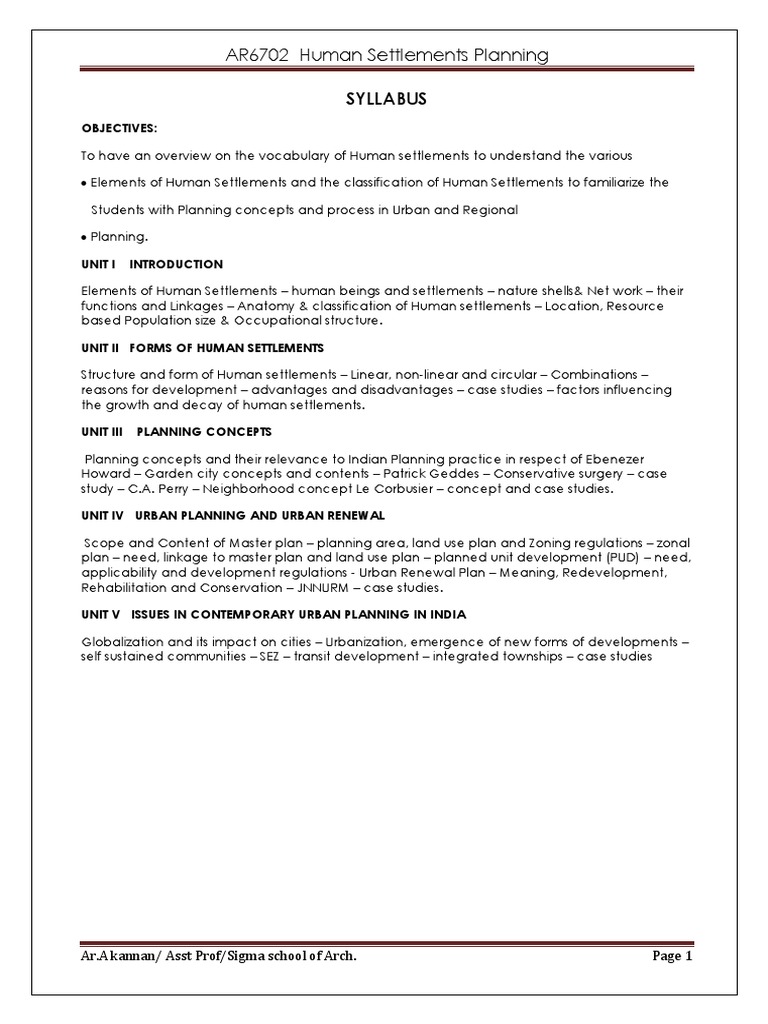 Human Settlements Planning Overview | PDF | Urban Planning | Transport