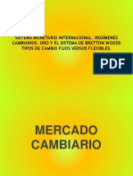 Sistema Monetario Internacional. Regímenes Cambiarios. Oro Y El Sistema de Bretton Woods Tipos de Cambio Fijos Versus Flexibles