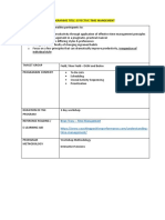 1 Organization, Planning & Efficiency - One Pager