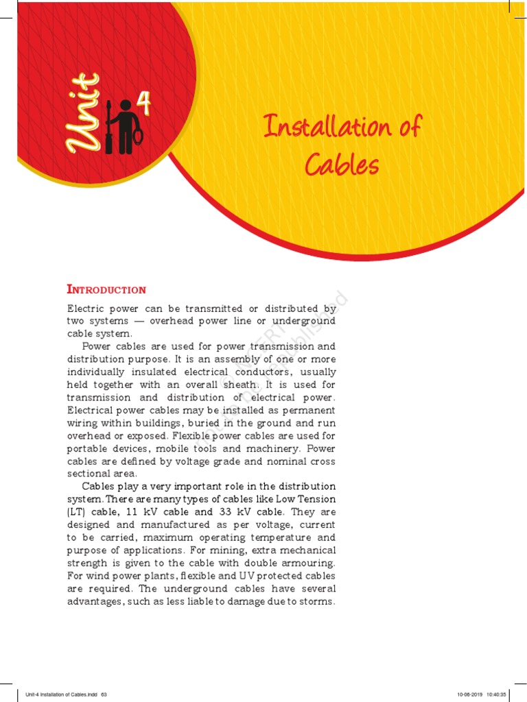 Underground Cable Installation Guide | PDF | Insulator (Electricity ...