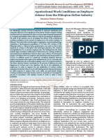 Factors Affecting Organizational Work Conditions On Employee Job Satisfaction Evidence From The Ethiopian Airline Industry